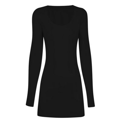 HotSquash Black thermal scoop top with ThinHeat